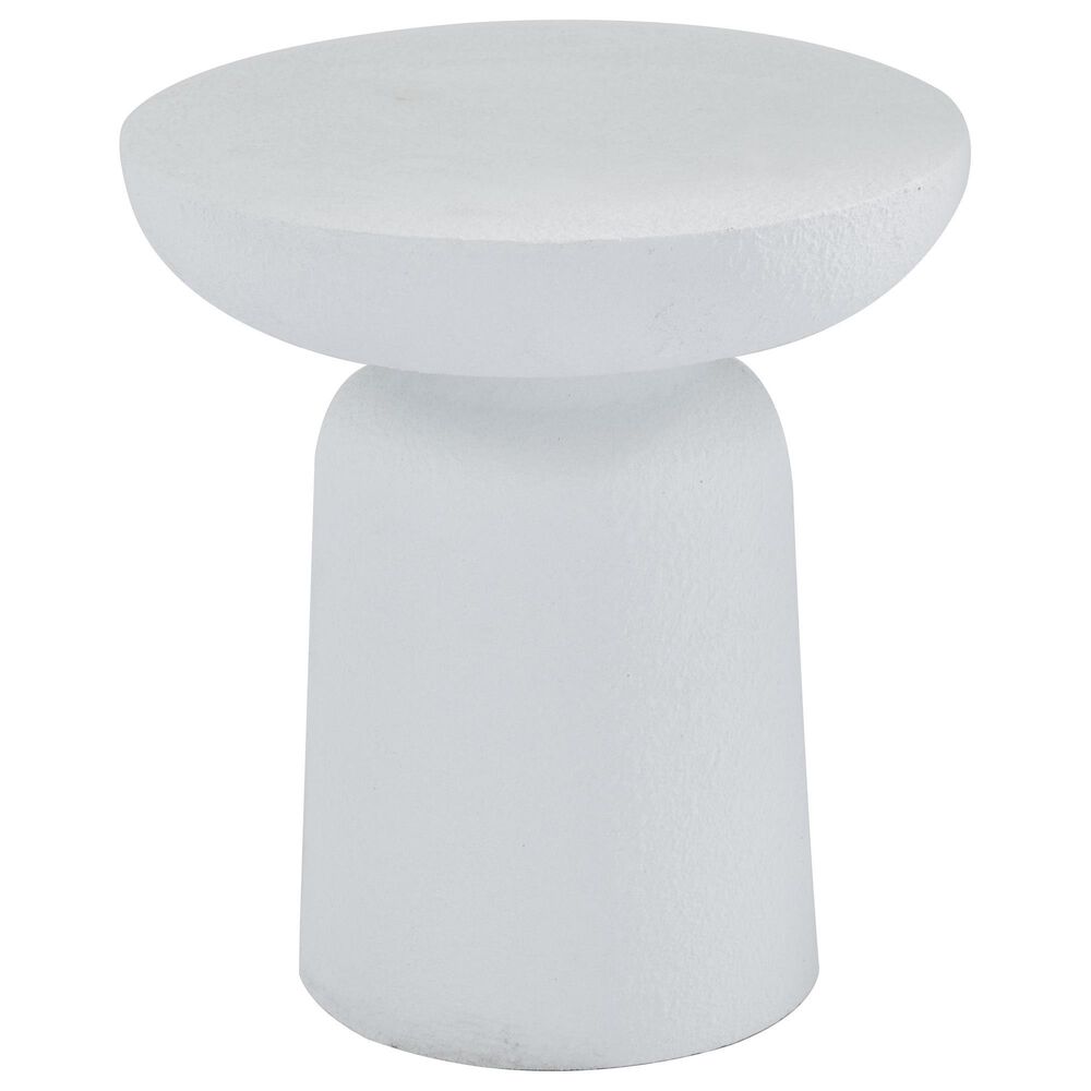 Maple and Jade Outdoor End Table in White, , large