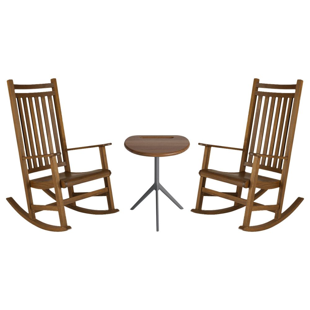 Timbertrail Heritage and Foundations 3-Piece Patio Chat Set in Chocolate Brown and Slate Gray, , large