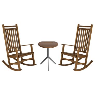 Timbertrail Heritage and Foundations 3-Piece Patio Chat Set in Chocolate Brown and Slate Gray, , large