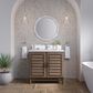 James Martin Vanities Portland 36" Single Bathroom Vanity in Whitewashed Walnut with Single Hole 3 cm White Zeus Quartz Top and Rectangular Sink, , large