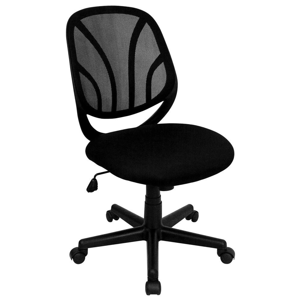 Flash Furniture Y-Go Swivel Task Chair in Black, , large