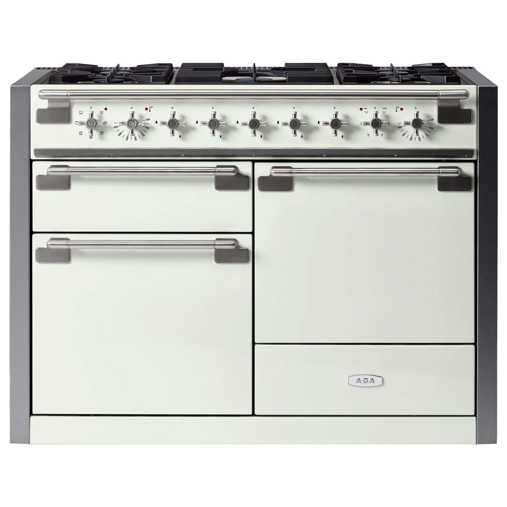 AGA Elise 48" Freestanding Dual Fuel Range in White, , large