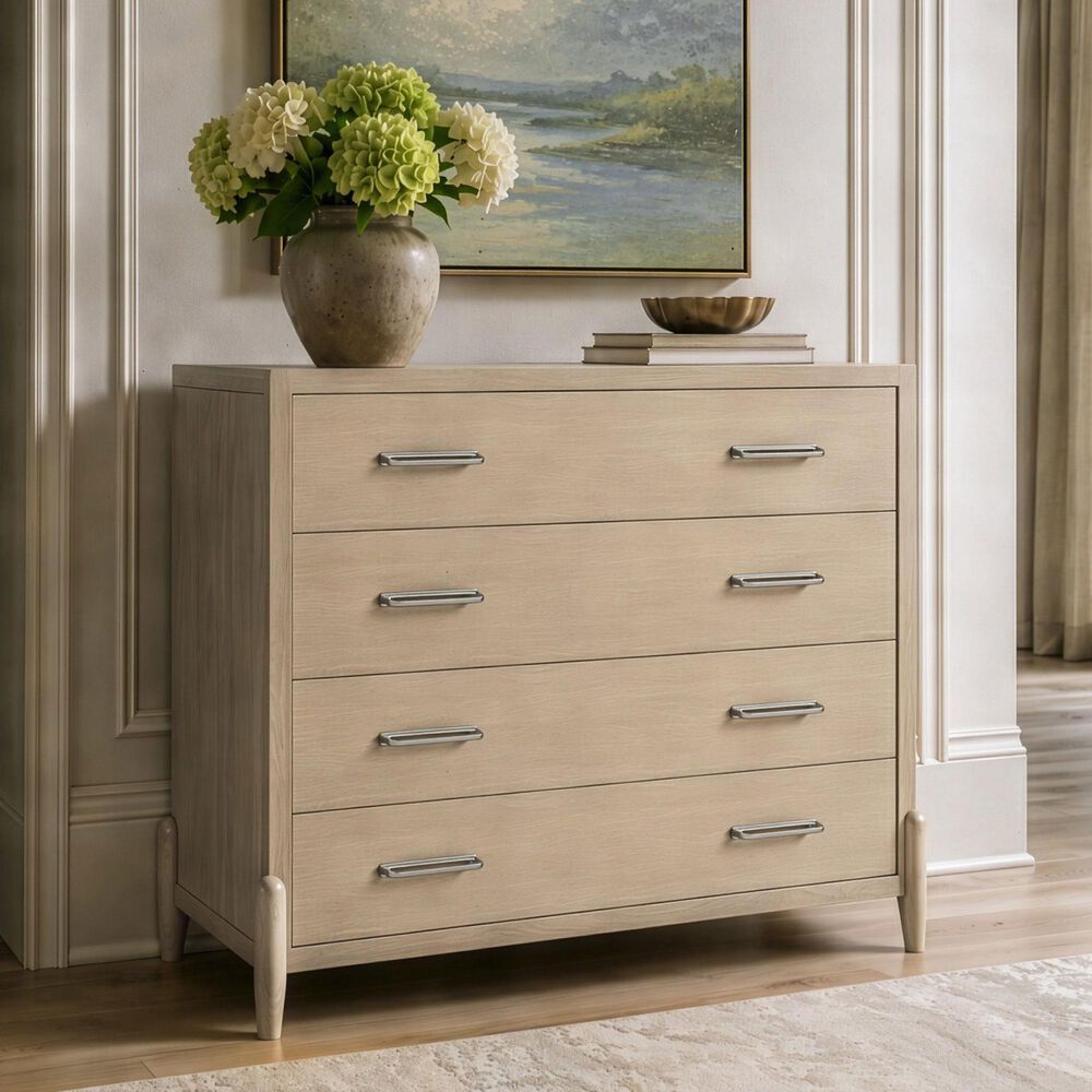 Stickley Furniture Lucerne 4 Drawer Chest in Sunwashed Linen, , large
