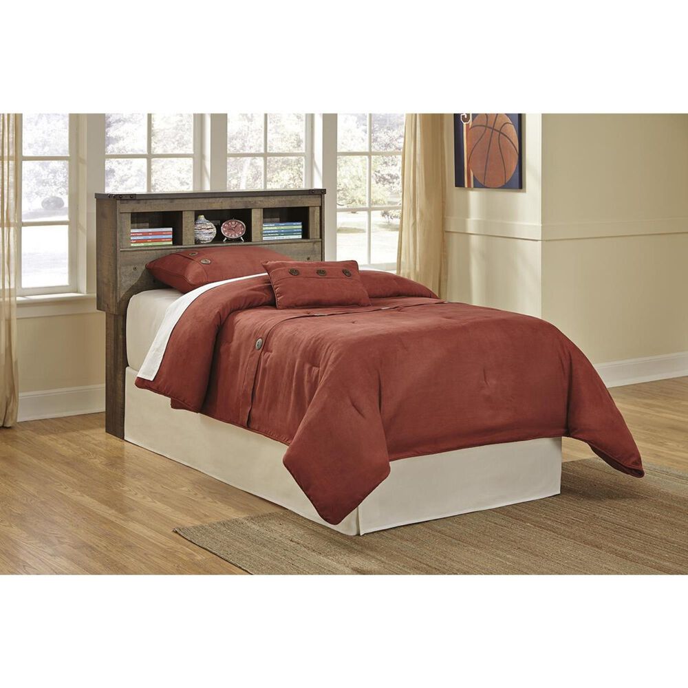 Signature Design by Ashley Trinell Twin Bookcase Headboard in Brown
