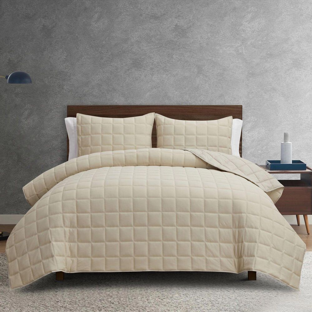 BCP Home Clarice 3-Piece King Quilt Set in Cream, , large