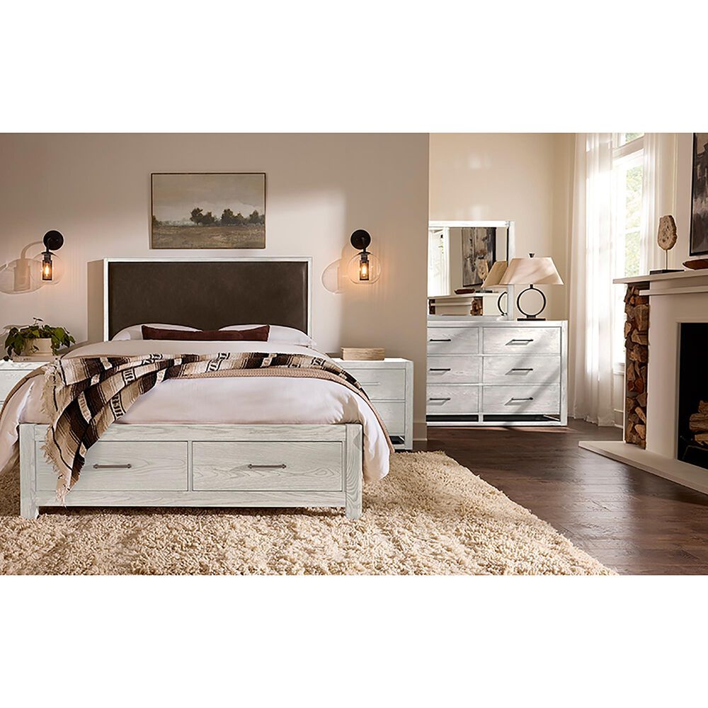 Viceray Collections Lodge and Loft 6-Drawer Dresser and Mirror in Soft White Oak, , large