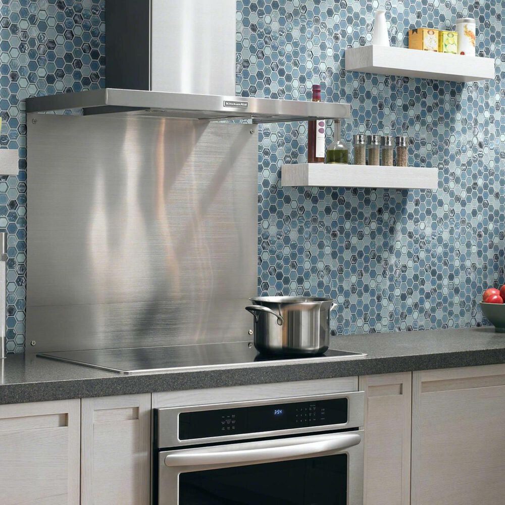 Shaw Molten Hexagon Santorini 11.49&quot; x 11.02&quot; Glass Mosaic Sheet, , large