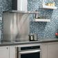 Shaw Molten Hexagon Santorini 11.49" x 11.02" Glass Mosaic Sheet, , large