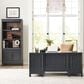 Riva Ridge Alexander 2-Piece Executive Desk and Door Bookcase Set in Midnight, , large