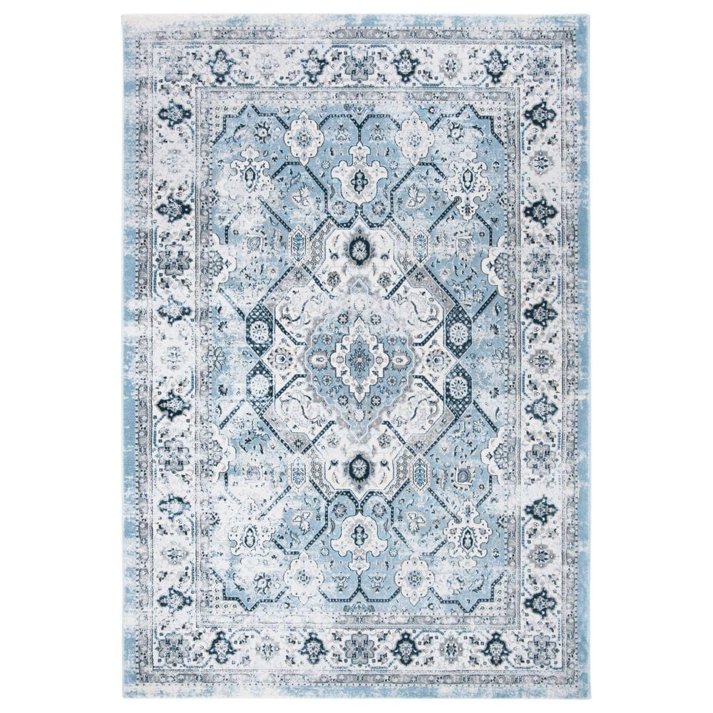 Safavieh Isabella 4" x 6" Blue and Creme Area Rug, , large