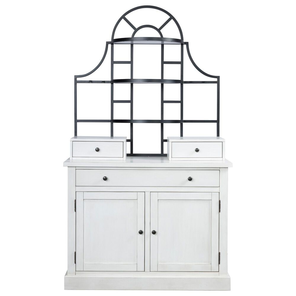 Ashley Greddinton Baker's Rack and Hutch in White and Black, , large