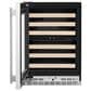 KitchenAid 24" Undercounter Wine Cellar with Full-Extension Wood-Front Racks and Left Hinge in PrintShield Stainless Steel, , large