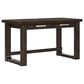 Ashley Breckington 3-Piece Desk with Bookcase and Chair Set in Dark Brown, , large
