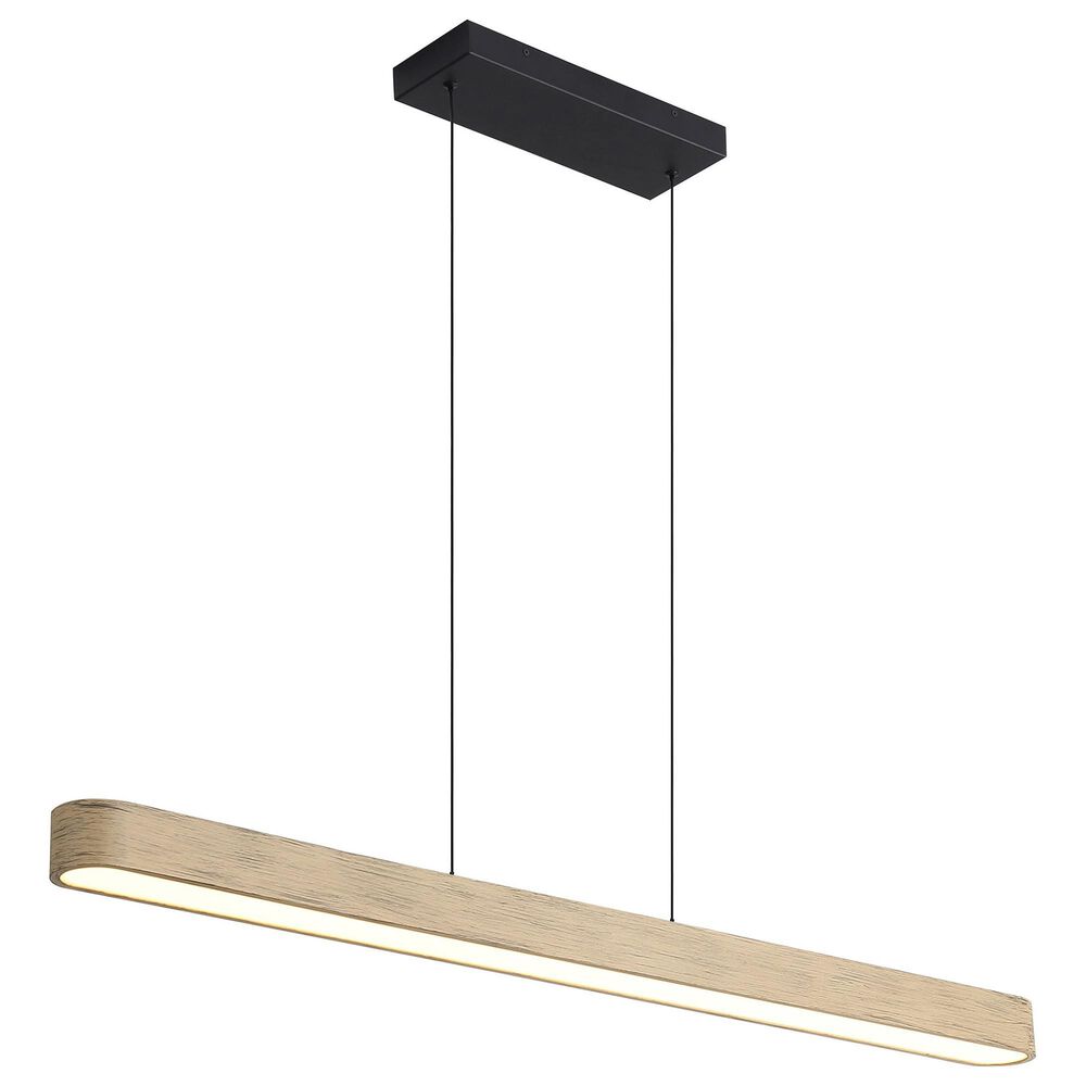 Golden Lighting Silva 1-Light Pendant in Black and Driftwood, , large