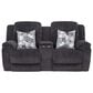 Moore Furniture Heston Manual Reclining Console Loveseat with Storage in Frenzy Graphite, , large
