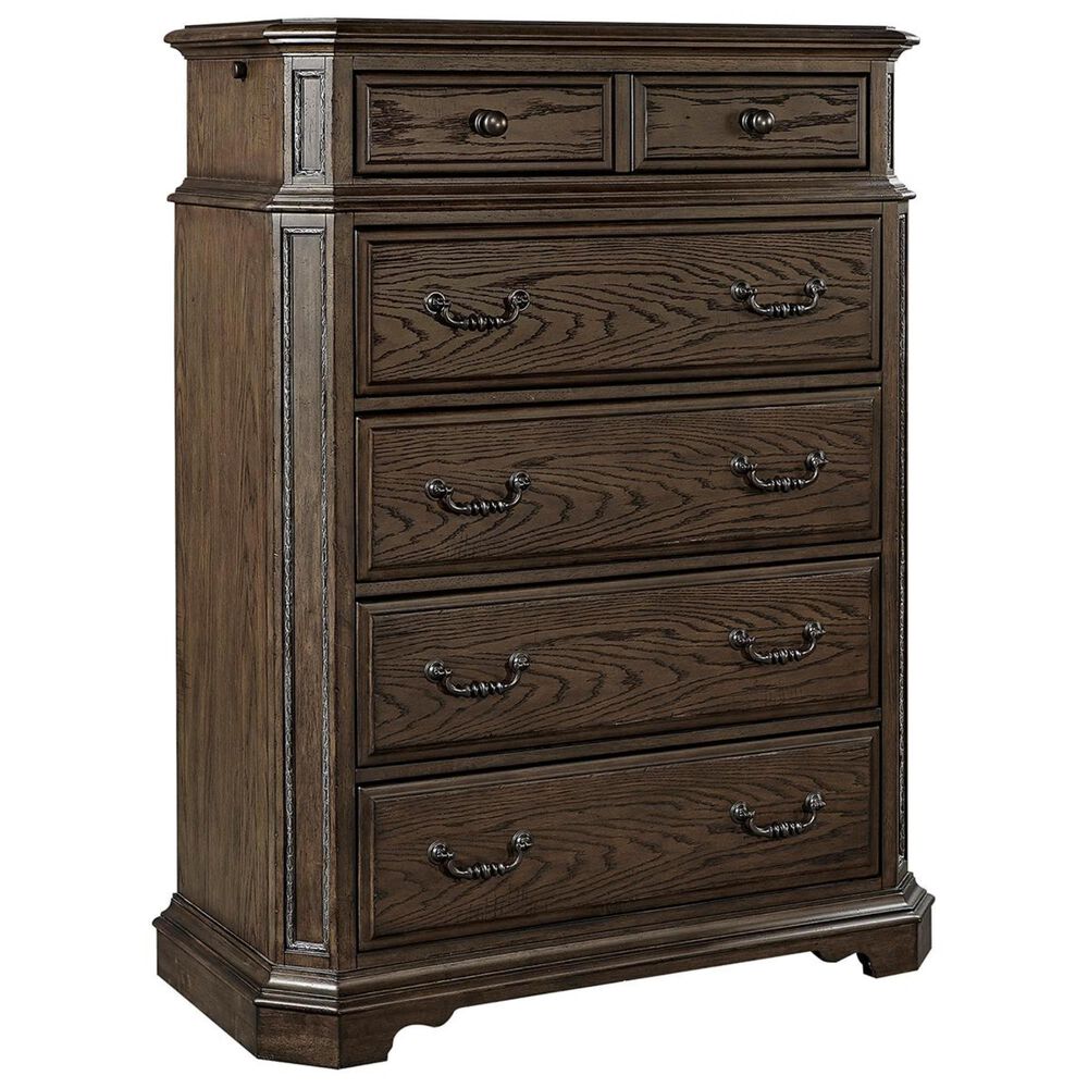 Riva Ridge Foxhill 5 Drawer Standard Chest in Truffle, , large