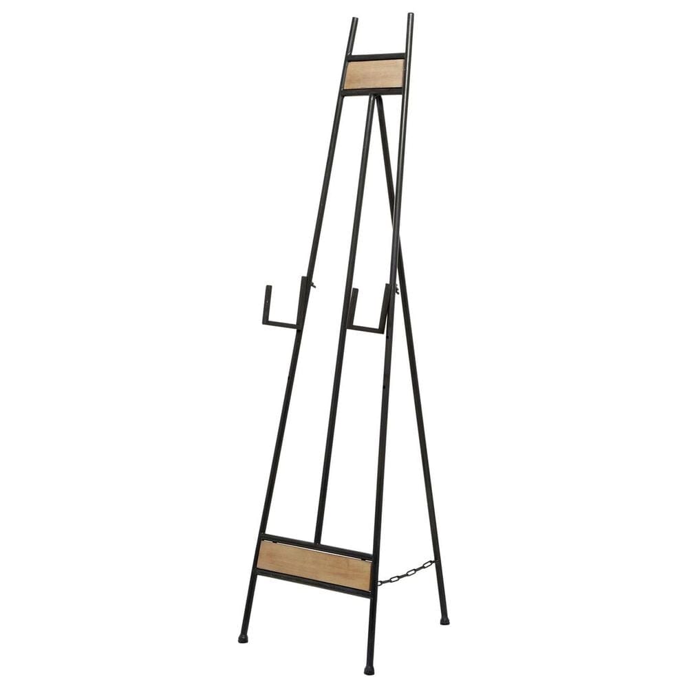 Maple and Jade 52&quot; Adjustable 3-Tier Display Easel in Matte Black and Brown, , large