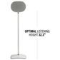 Sanus Fixed-Height Speaker Stand designed for Sonos Era 300 Single in White, , large