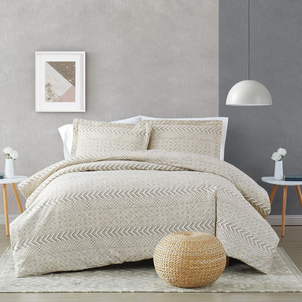 Pem America Chase 3-Piece King Duvet Set in Cream and Black, , large