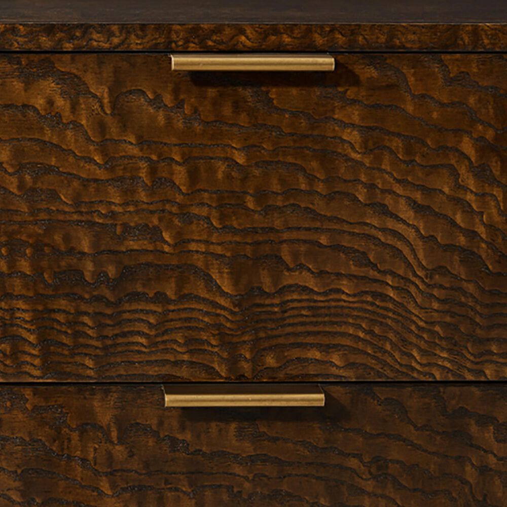 Theodore Alexander Kesden 3 Drawer Nightstand in Pyramid Brown, , large
