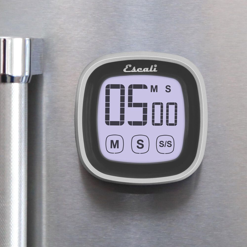 Kitchen Supply Touch Screen Digital Timer in Black and Silver, , large