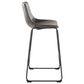 Lumisource Duke Fixed-Height Barstool with Grey Cushion in Black, , large