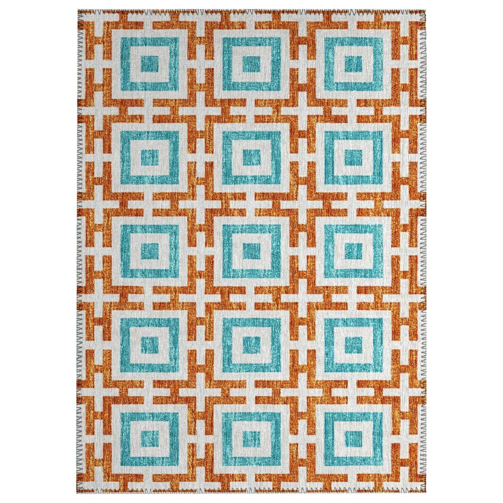 Dalyn Rug Company Marlo 1"8" x 2"6" Orange Indoor/Outdoor Area Rug, , large