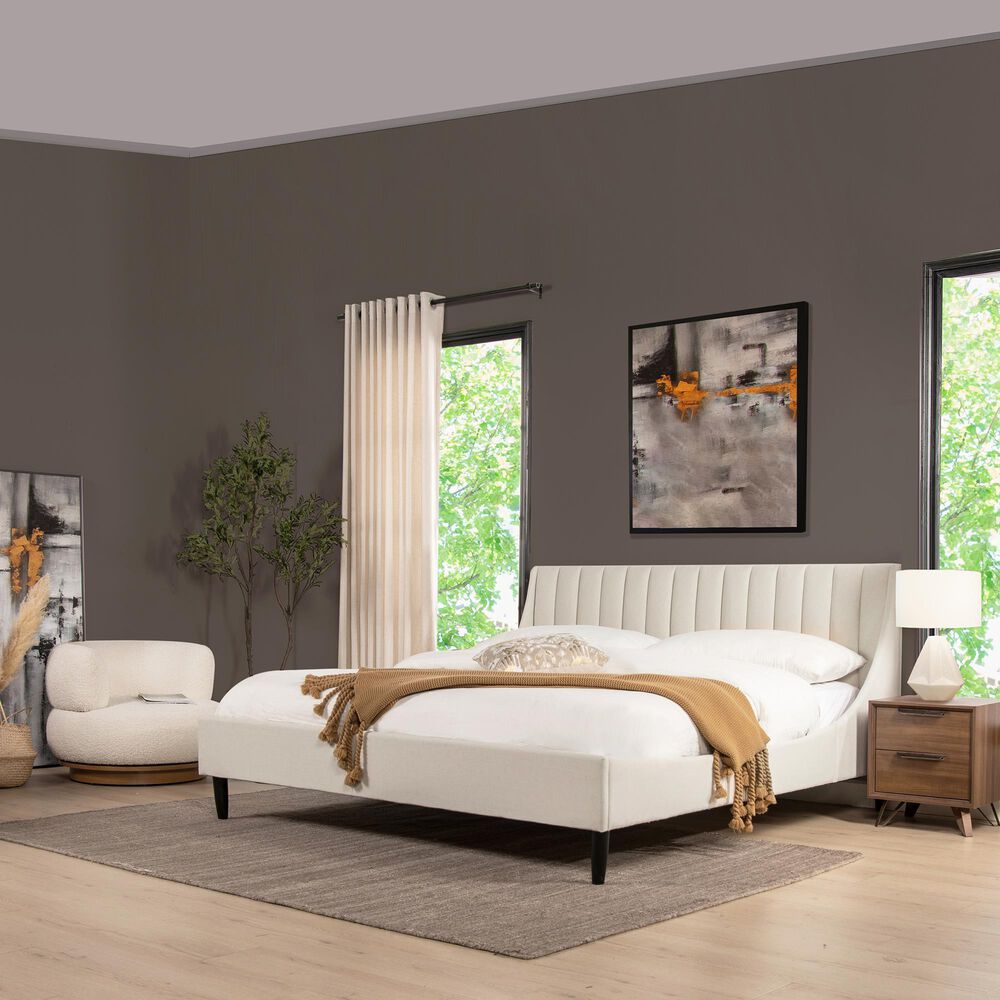 Jennifer Taylor Home Aspen King Platform Bed in Light Beige, , large