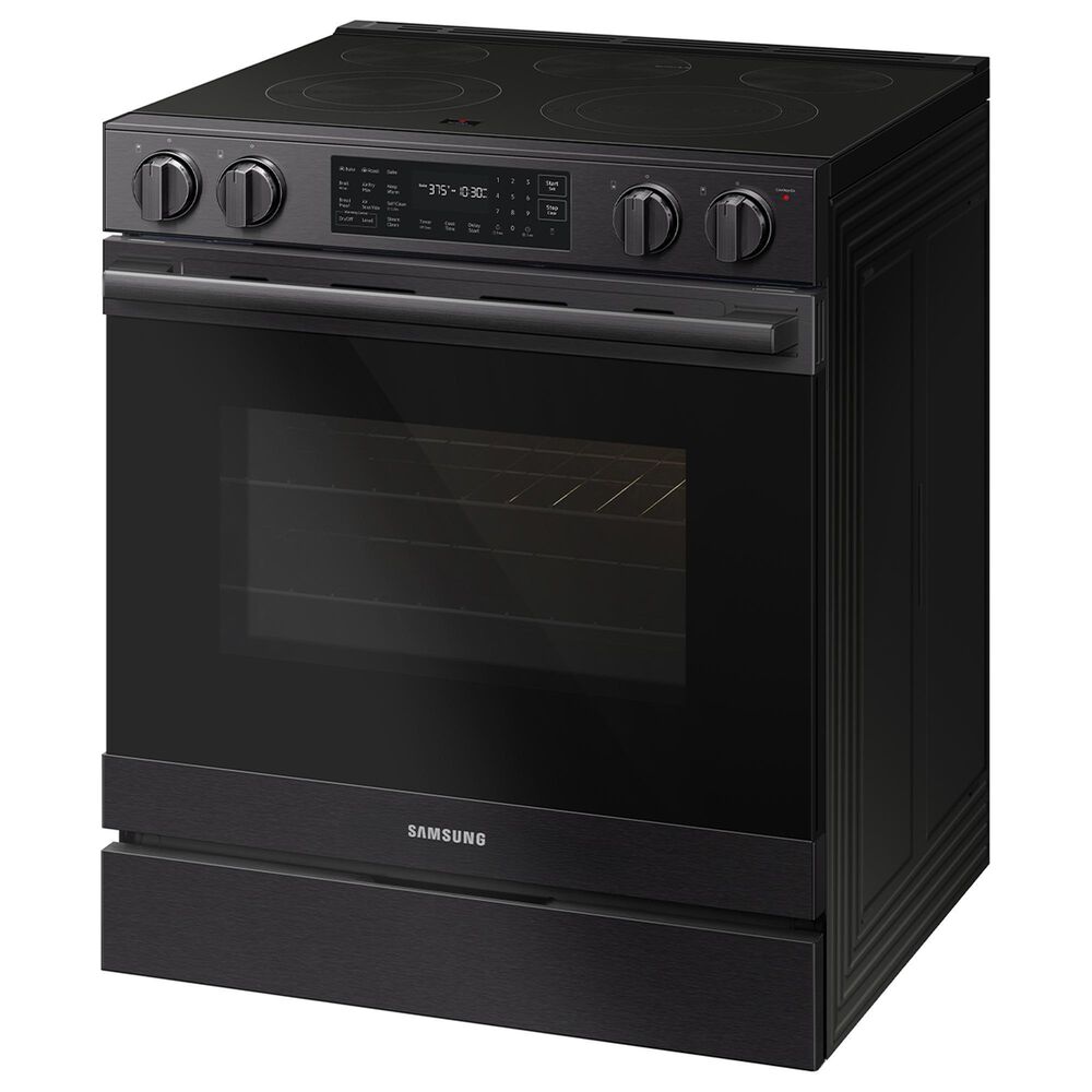 Samsung Bespoke 6.3 Cu. Ft. Smart Slide-In Electric Range with True Convection in Matte Black Steel, , large