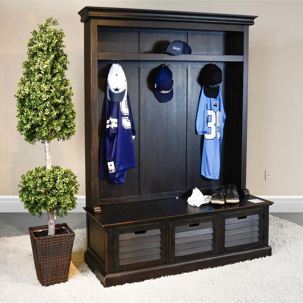 Sunny Designs Hall Tree in Dark Wood, , large