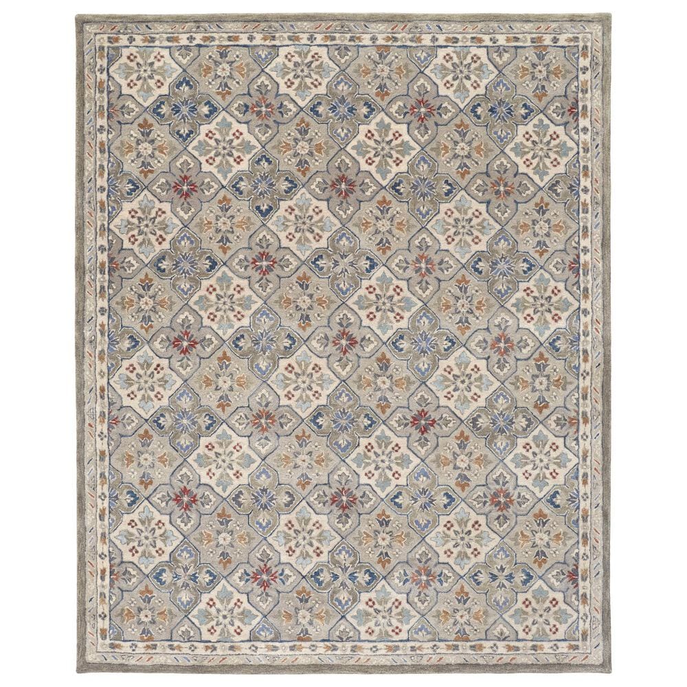 Feizy Rylan 10" x 14" Gray and Multicolor Area Rug, , large