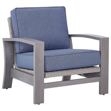 Ashley Half Moon Beach Patio Spring Rocker Lounge Chair in Gray, , large