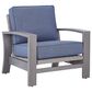 Ashley Half Moon Beach Patio Spring Rocker Lounge Chair in Gray, , large