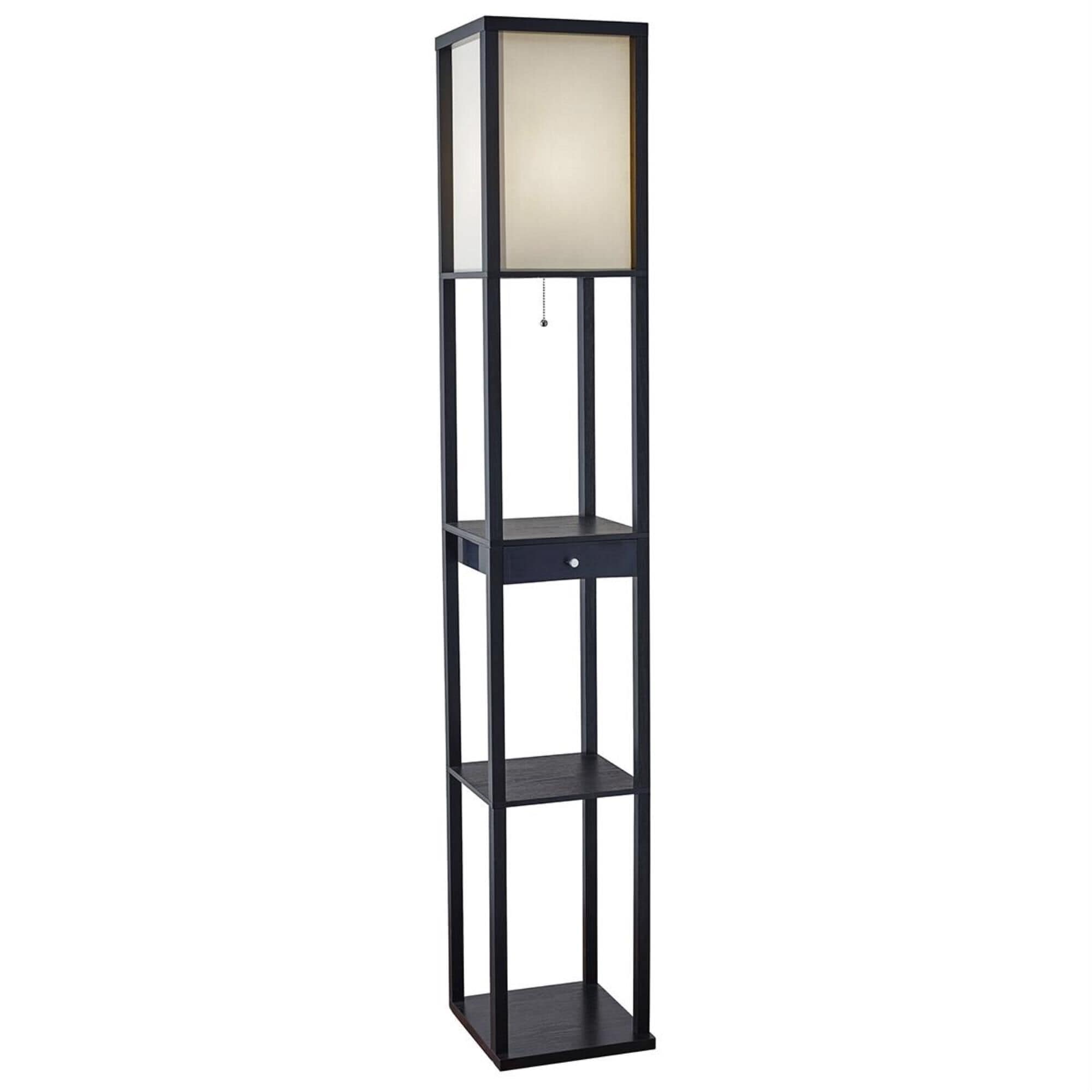 Floor lamp with shelves and drawer cheap