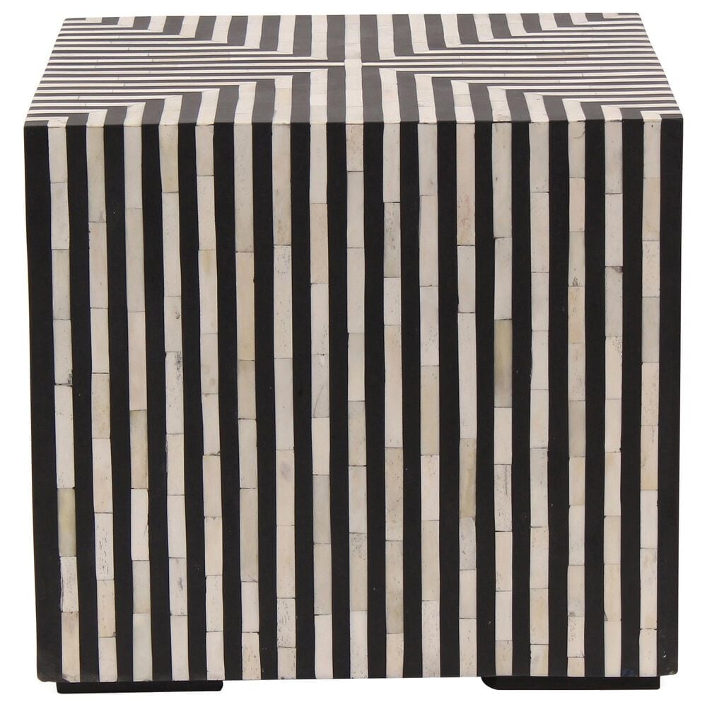 Moe&#39;s Home Collection Terning Side Table in White and Black, , large