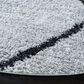 Safavieh August Shag AUG572F 6"7" Round Ivory and Grey Area Rug, , large