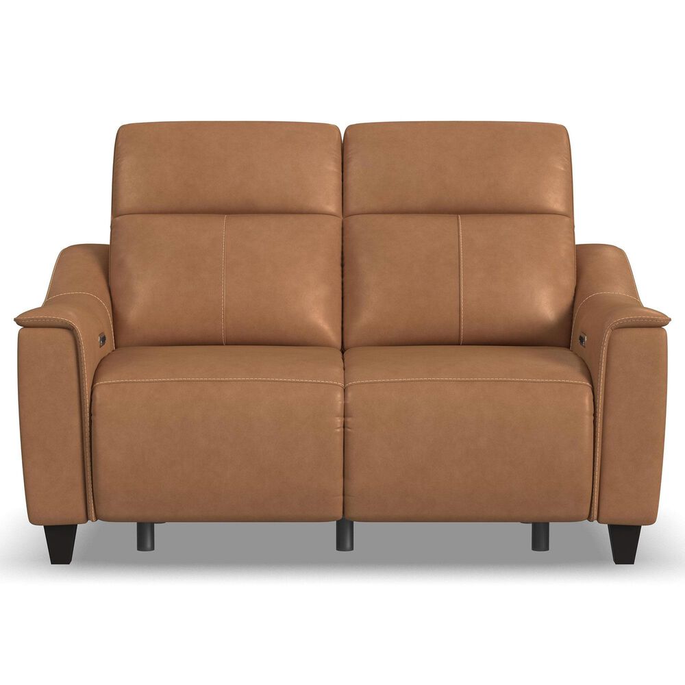Flexsteel Latitudes Power Reclining Loveseat with Power Headrest in Honey, , large