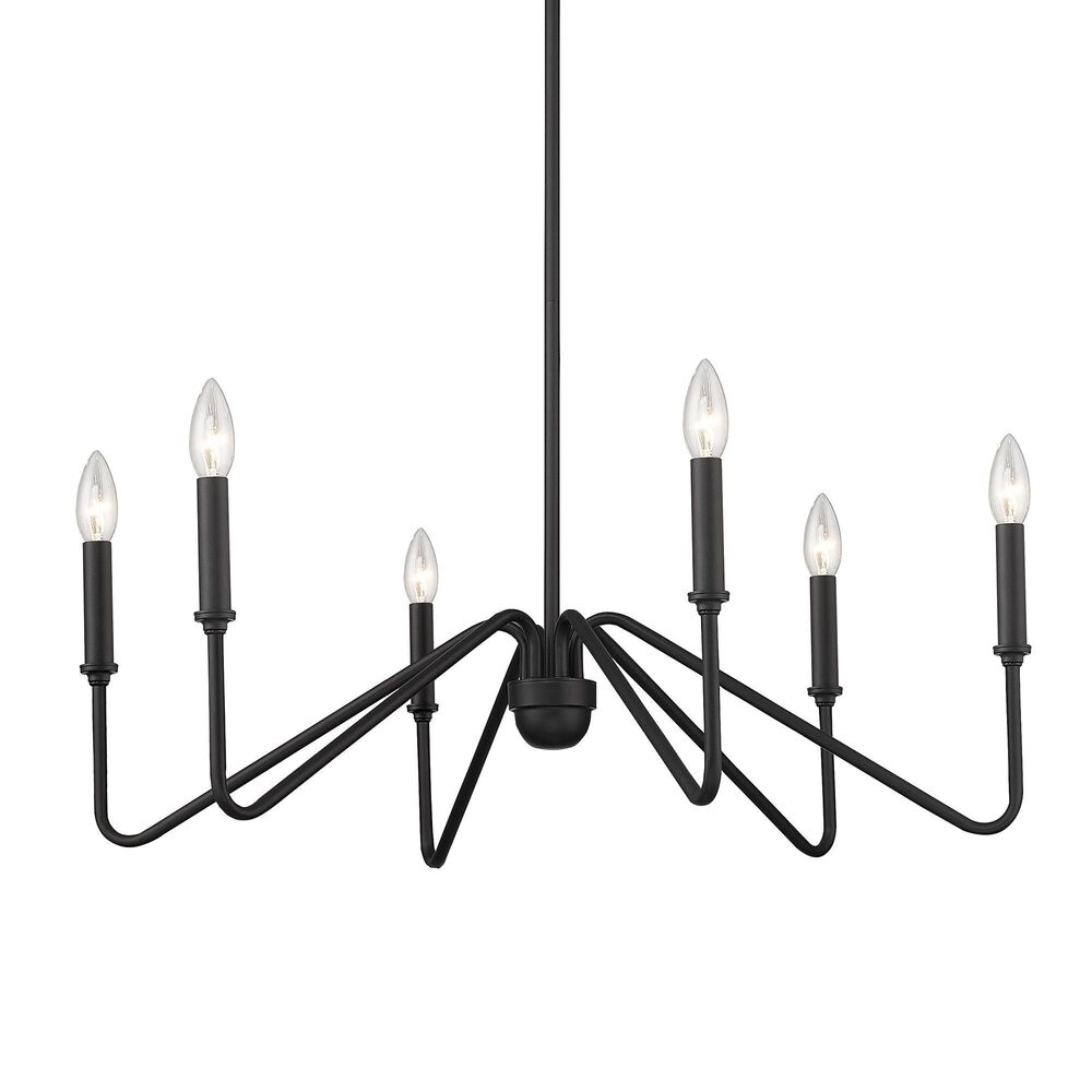 Golden Lighting Kennedy 6-Light Chandelier in Natural Black, , large