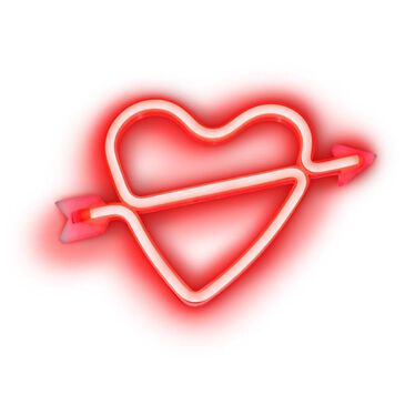 iLLUMINA Arrow & Heart LED 7" Wall Sign in Red, , large