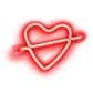 iLLUMINA Arrow & Heart LED 7" Wall Sign in Red, , large