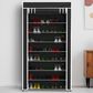 Timberlake Lavish Home Tiered Shoe Rack in Black, , large