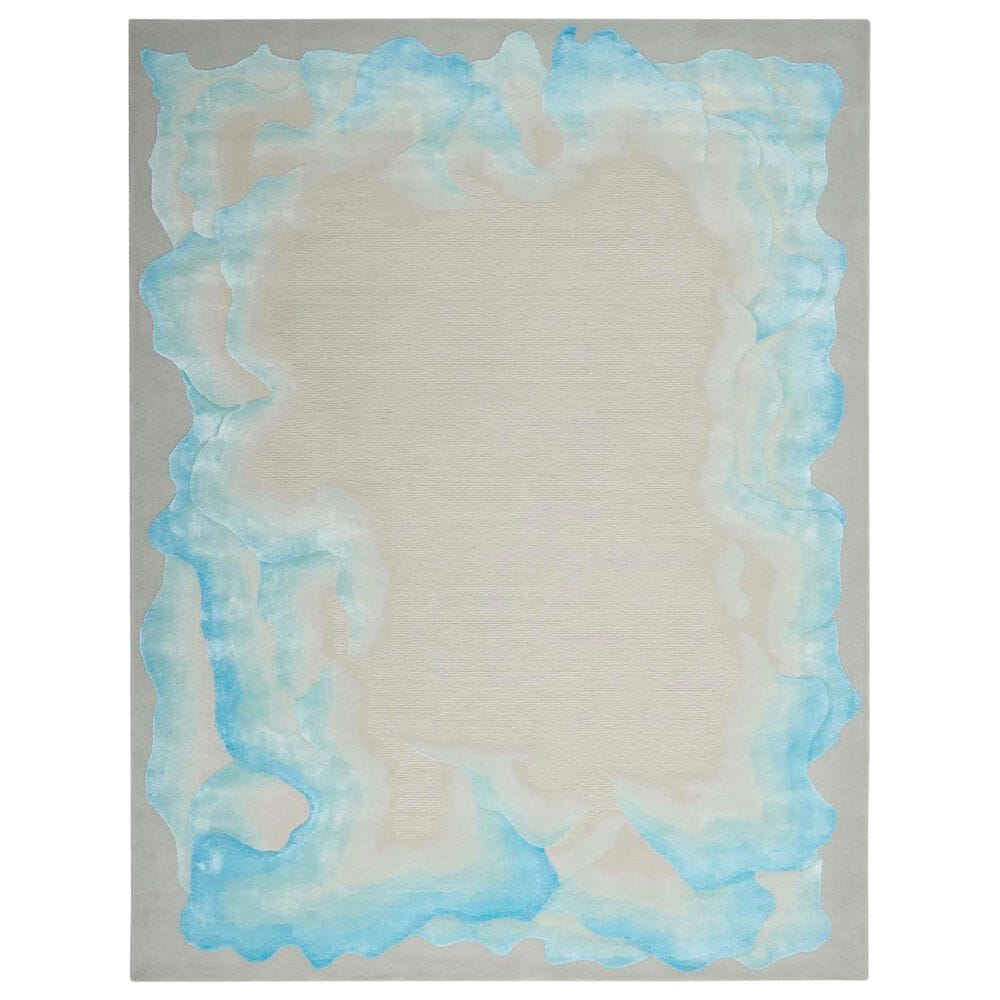 Nourison Prismatic 5"6" x 7"5" Sea Mist Blue Area Rug, , large