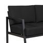 Linon Home Decor Holland 2-Piece Outdoor Sectional Sofa with Black Upholstery in Black, , large