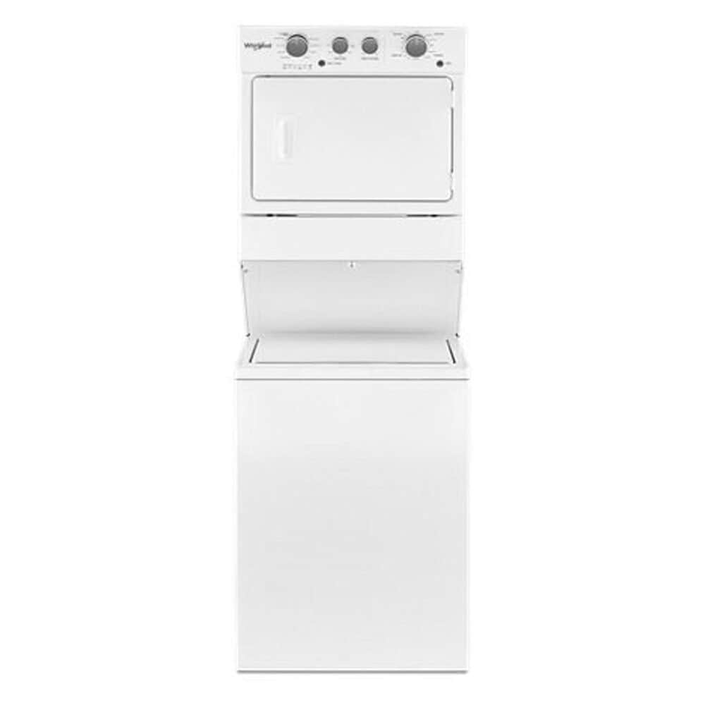 Whirlpool 3.5 Cu. Ft. Gas Stacked Laundry Center 9 Wash Cycles & AutoDry in White, , large