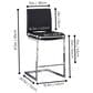 Sunset Dyane 7-Piece Counter Height Dining Set in Black and Silver Chrome, , large