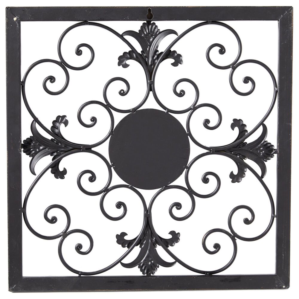 Maple and Jade 16&quot; x 16&quot; Rustic Wall Decor in Gold and Black &#40;Set of 4&#41;, , large