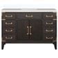 Lexora Home Laurel 48" Single Bathroom Vanity in Brown Oak with White Quartz Top and Rectangular Sink, , large