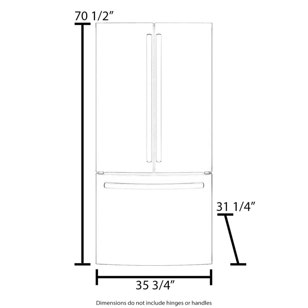 Cafe 23.1 Cu. Ft. Counter-Depth French Door Refrigerator Energy Star in Stainless Steel with Brushed Stainless Handles, , large