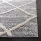 Safavieh Martha Stewart Lucia Shag MSR0720A 9" x 12" White and Light Grey Area Rug, , large