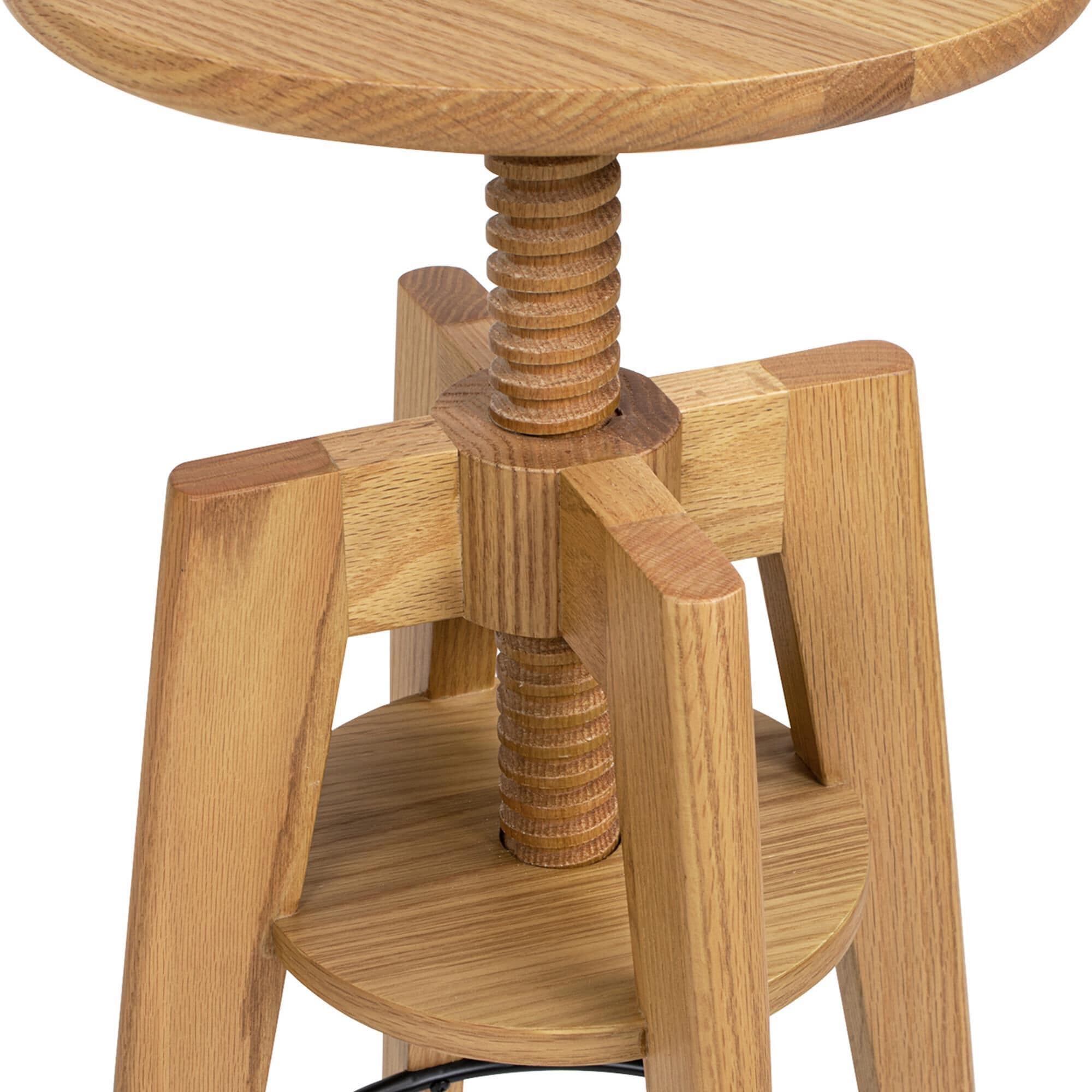Jennifer Taylor Home Spencer Adjustable Stool in Natural Brown